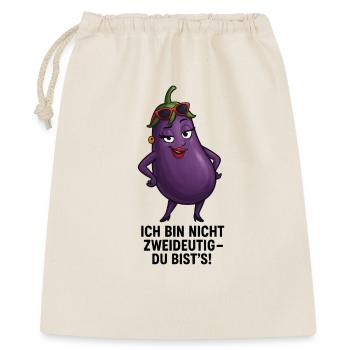 Eggplant - I'm Not Ambiguous Caricature - Gift Bag 40 x 50 cm - nature - Front