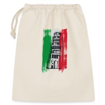 Schiefer Turm von Pisa – Italienische Ikone - Geschenkbeutel aus Baumwolle (40 x 50 cm) - Natur - Vorne