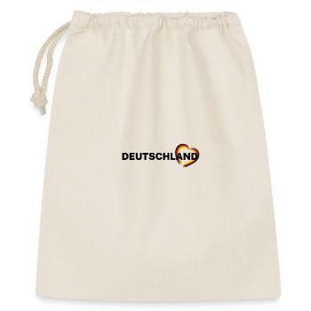 Germany – Heart in Black Red Gold - Gift Bag 40 x 50 cm - nature - Front