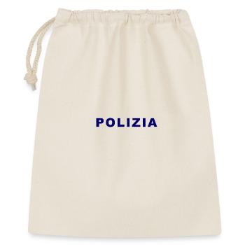Police On – Lustiges T-Shirt mit Textmotiv - Geschenkbeutel aus Baumwolle (40 x 50 cm) - Natur - Vorne