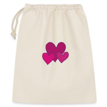 Hearts pink - Gift Bag 40 x 50 cm - nature - Front