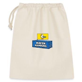Hafen Hamburg Cartoon Container - Geschenkbeutel aus Baumwolle (40 x 50 cm) - Natur - Vorne