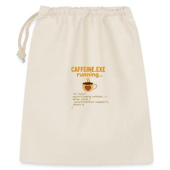 Caffeine.exe running - Geschenkbeutel aus Baumwolle (40 x 50 cm) - Natur - Vorne