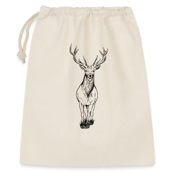 Hirsch - Geschenkbeutel aus Baumwolle (40 x 50 cm) - Natur - Vorne