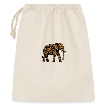 Motif léopard éléphant - Sac cadeau 40 x 50 cm - nature - Devant