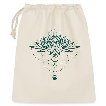 Lotus Lotusblume Om Symbol Mond Yoga - Geschenkbeutel aus Baumwolle (40 x 50 cm) - Natur - Vorne