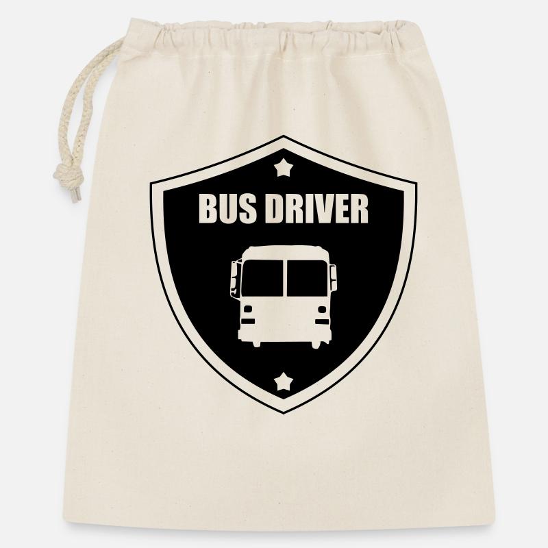 Bus / Busfahrer / Arbeit / Job - Geschenkbeutel aus Baumwolle (40 x 50 cm) - Natur