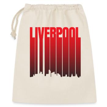 Liverpool Skyline Farbverlauf - Geschenkbeutel aus Baumwolle (40 x 50 cm) - Natur - Vorne
