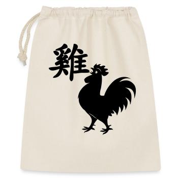 Chinese character rooster with rooster image - Gift Bag 40 x 50 cm - nature - Front