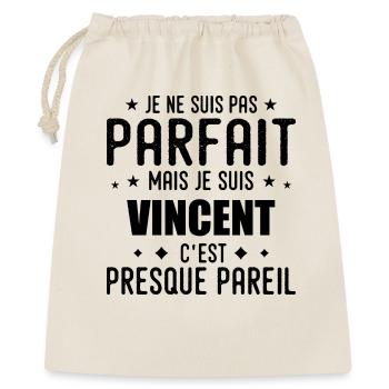 Vincent: authentic, imperfect, top, perfection - Gift Bag 40 x 50 cm - nature - Front
