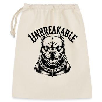 Unzerbrechliche Pitbull-Kraft - Geschenkbeutel aus Baumwolle (40 x 50 cm) - Natur - Vorne