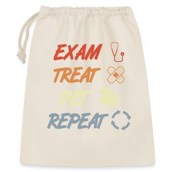 Exam Treat Pet Repeat - Geschenkbeutel aus Baumwolle (40 x 50 cm) - Natur - Vorne
