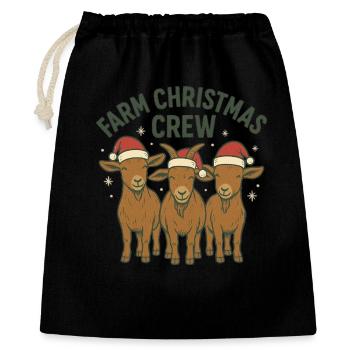 Farm Christmas Crew - Gift Bag 40 x 50 cm - black - Front