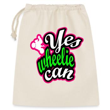  Wheelie Streetstyle Design - Geschenkbeutel aus Baumwolle (40 x 50 cm) - Natur - Vorne