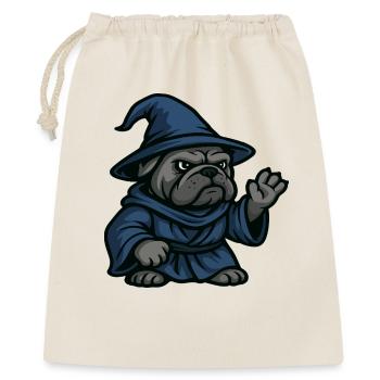Bulldog Wizard Casting Spell in Blue Robe Art - Gift Bag 40 x 50 cm - nature - Front