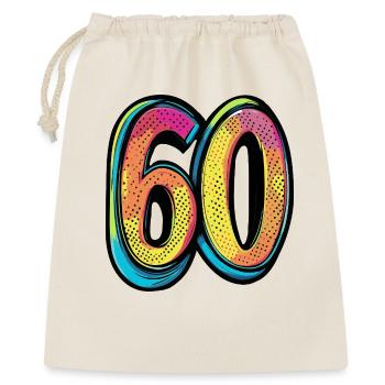 60 Number Colorful - Gift Bag 40 x 50 cm - nature - Front