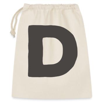 Minimal Letter D Bold Monogram Typography - Gift Bag 40 x 50 cm - nature - Front
