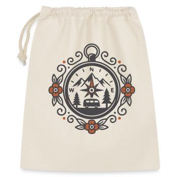 Vintage Vanlife Compass Camping - Gift Bag 40 x 50 cm - nature - Front