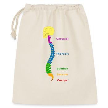 Wirbelsäule Spine Physio - Geschenkbeutel aus Baumwolle (40 x 50 cm) - Natur - Vorne