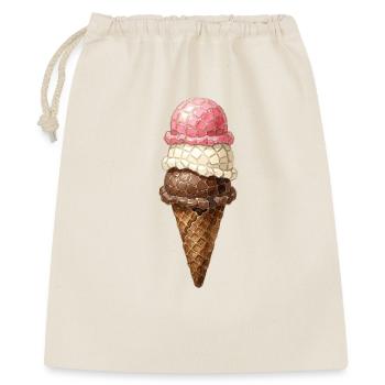 Eis Waffel Mosaik - Bunte Aquarell Kunst - Gift Bag 40 x 50 cm - nature - Front