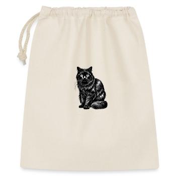 Portrait de Chat Noir en Illustration Contrastée - Sac cadeau 40 x 50 cm - nature - Devant