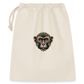 Singe dans le style mosaïque - Sac cadeau 40 x 50 cm - nature - Devant
