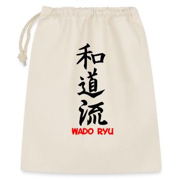 Wado Ryu Karate japanisch geschrieben schwarze Kanji mit - Geschenkbeutel aus Baumwolle (40 x 50 cm) - Natur - Vorne