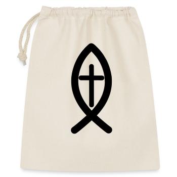 Symbole de Jésus - Sac cadeau 40 x 50 cm - nature - Devant