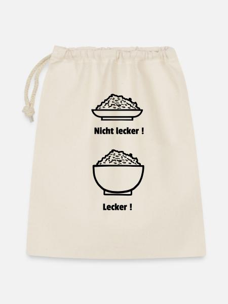 Leckere Bowl - Geschenkbeutel aus Baumwolle (40 x 50 cm) - Natur