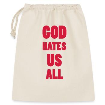 God hate us all ! - Sac cadeau 40 x 50 cm - nature - Devant