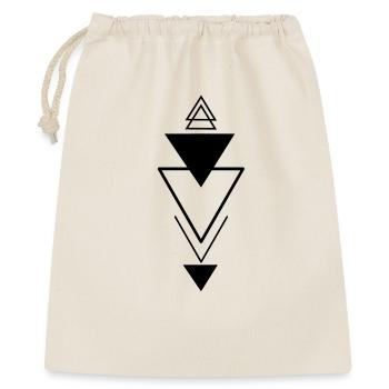 Symbole triangulaire (noir) - Sac cadeau 40 x 50 cm - nature - Devant