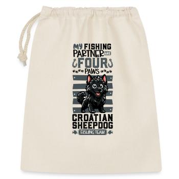 Fishing and Curly-coated Retrievers - Gift Bag 40 x 50 cm - nature - Front