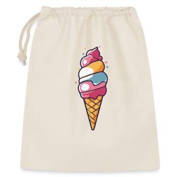 Pastell Eiscreme Cartoon Cone - Gift Bag 40 x 50 cm - nature - Front