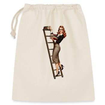 Librarian pinup - Gift Bag 40 x 50 cm - nature - Front