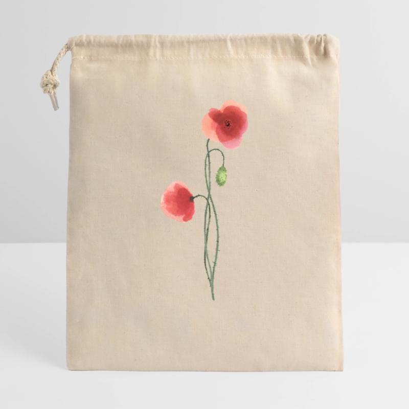 Flower: red poppy Gift Bag 40 x 50 cm