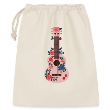 Motif de guitare floral pour les amateurs de musique acoustique - Sac cadeau 40 x 50 cm - nature - Devant