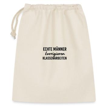De vrais hommes corrigent les tests de classe – Enseignants - Sac cadeau 40 x 50 cm - nature - Devant