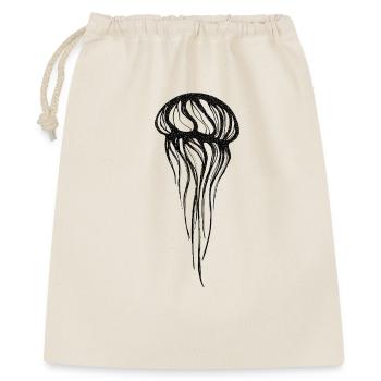 Minimalist Jellyfish – Black & White Line - Gift Bag 40 x 50 cm - nature - Front