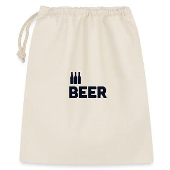 Bierliebhaber - Geschenkbeutel aus Baumwolle (40 x 50 cm) - Natur - Vorne