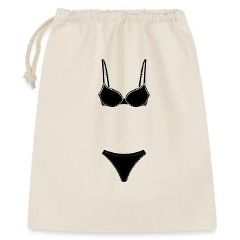Lingerie or bekini logo for shop or market stall - Gift Bag 40 x 50 cm - nature - Front