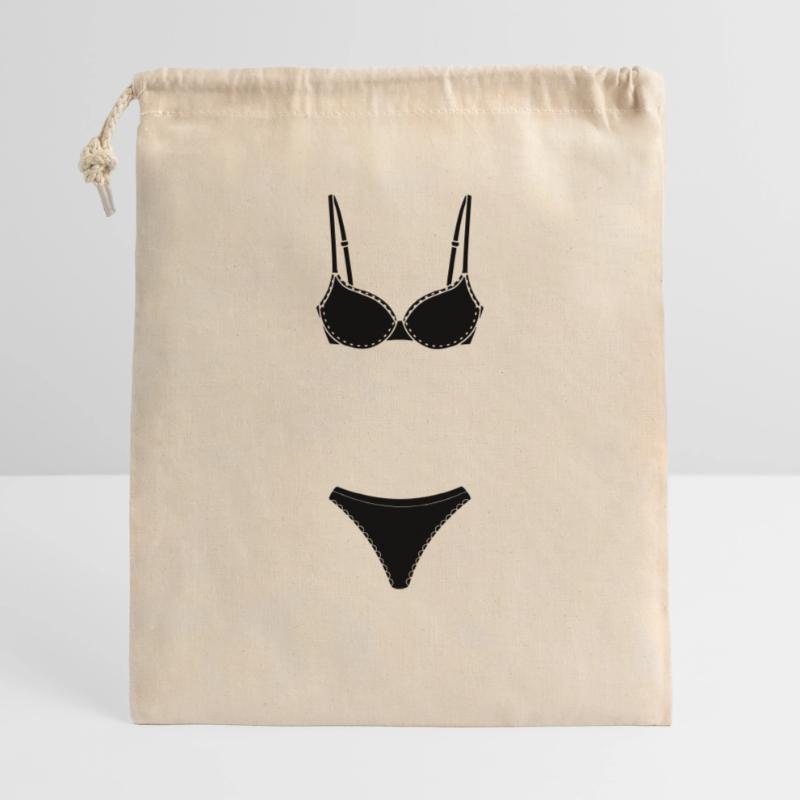 Dessous- oder Bekini-Logo für Geschäft oder Marktstand Geschenkbeutel aus Baumwolle (40 x 50 cm)