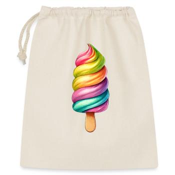 Adoucissez votre look avec ce motif de crème glacée arc-en-ciel - Sac cadeau 40 x 50 cm - nature - Devant