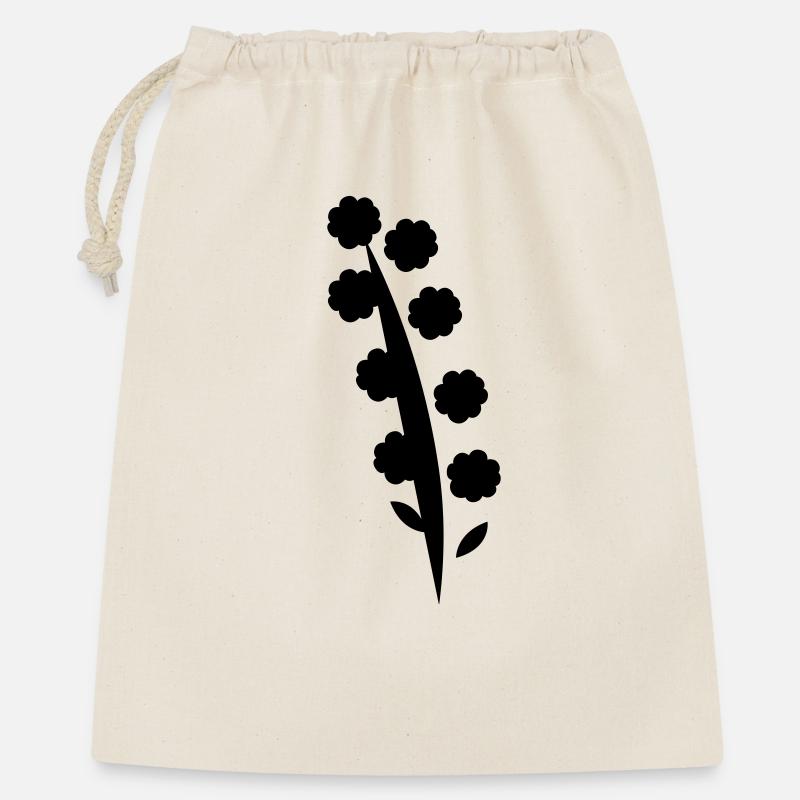 Blume - Geschenkbeutel aus Baumwolle (40 x 50 cm) - Natur
