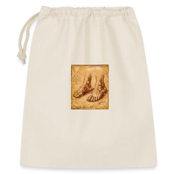 Dessin de pieds anciens - Sac cadeau 40 x 50 cm - nature - Devant