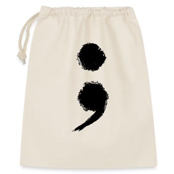 Semicolon symbol Mental Health Suicide Prevention - Gift Bag 40 x 50 cm - nature - Front