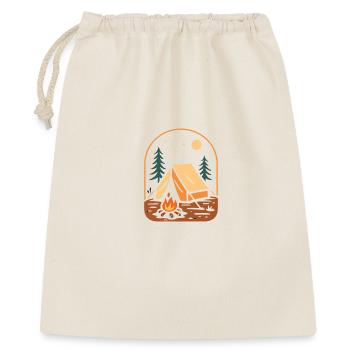 Nighttime tent camp by the fire - Gift Bag 40 x 50 cm - nature - Front