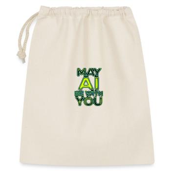 Que l’IA soit avec vous Neon - Sac cadeau 40 x 50 cm - nature - Devant
