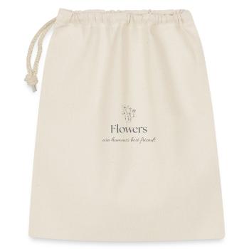 Les fleurs sont les meilleures amies des humains - Sac cadeau 40 x 50 cm - nature - Devant