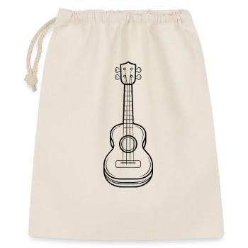Ukulele Skizze - Geschenkbeutel aus Baumwolle (40 x 50 cm) - Natur - Vorne