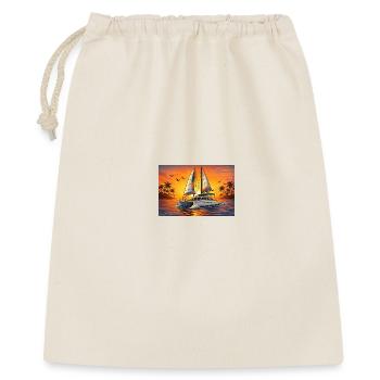 Katamaran Catamaran Sunset Fun - Geschenkbeutel aus Baumwolle (40 x 50 cm) - Natur - Vorne